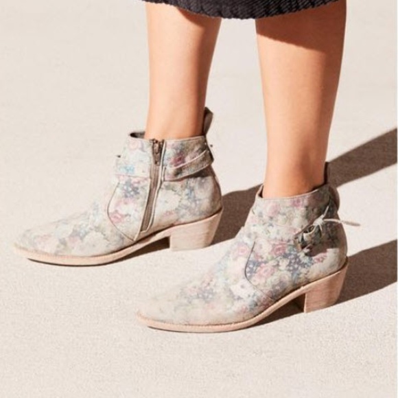 Free People Suede Caldera Western Floral Booties - Picture 5 of 7